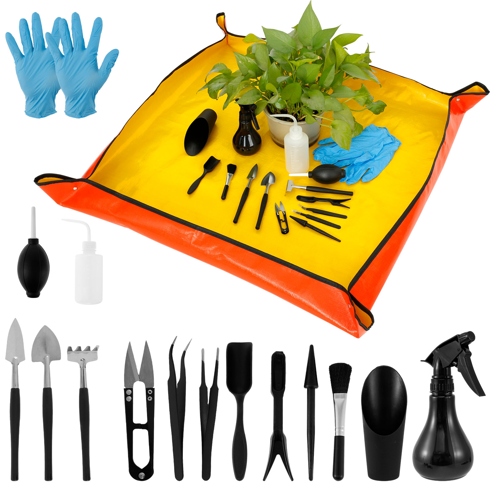 Bonsai Repotting Mat - 13/16 قطعة أدوات نباتات عصارية للحديقة